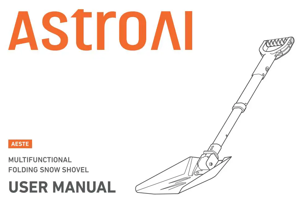 ASTROAI Multifunctional Folding Snow Shovel User Manual