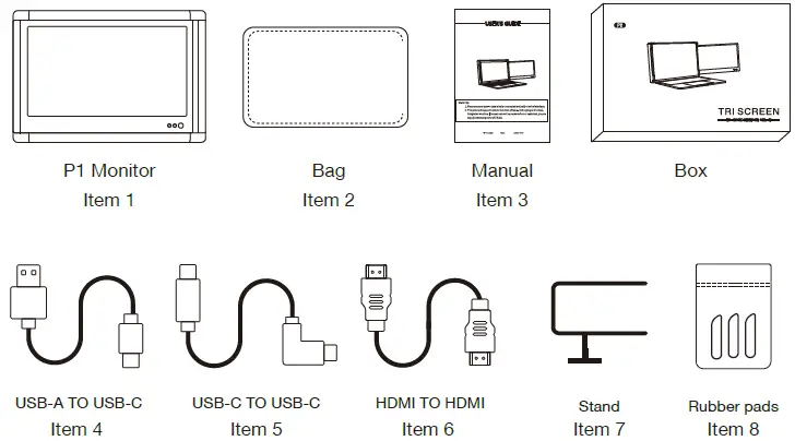 Alecewey P1 Portable Monitor for Laptop Screen 01