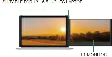 Alecewey P1 Portable Monitor for Laptop Screen 02