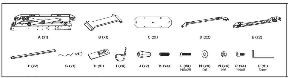 SpeaKa SP-TVCM-520 Motorized TV Ceiling Mount 1