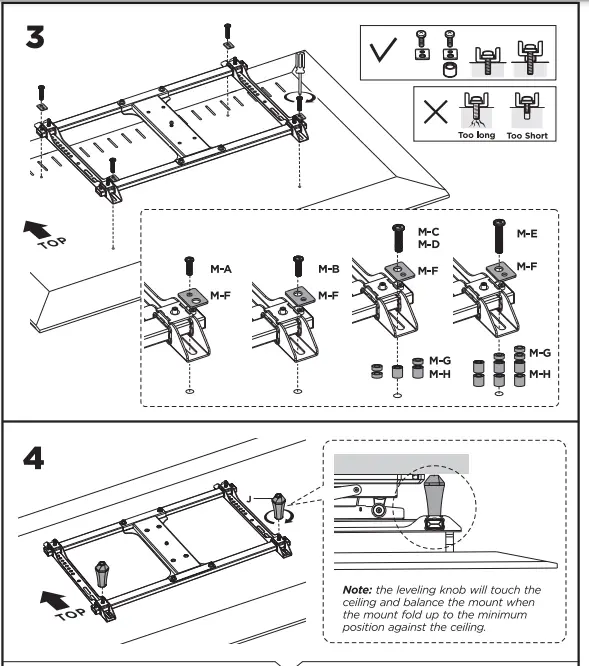 SpeaKa SP-TVCM-520 Motorized TV Ceiling Mount 5