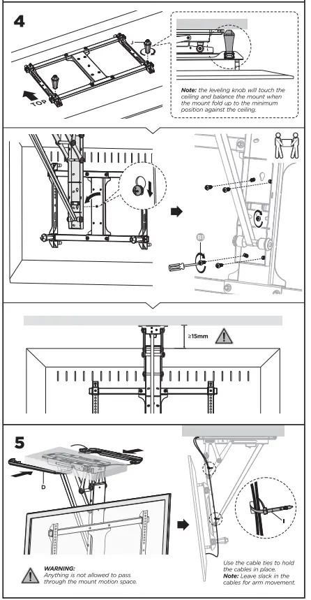 SpeaKa SP-TVCM-520 Motorized TV Ceiling Mount 6
