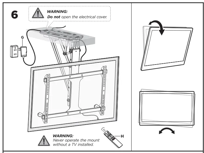 SpeaKa SP-TVCM-520 Motorized TV Ceiling Mount 7