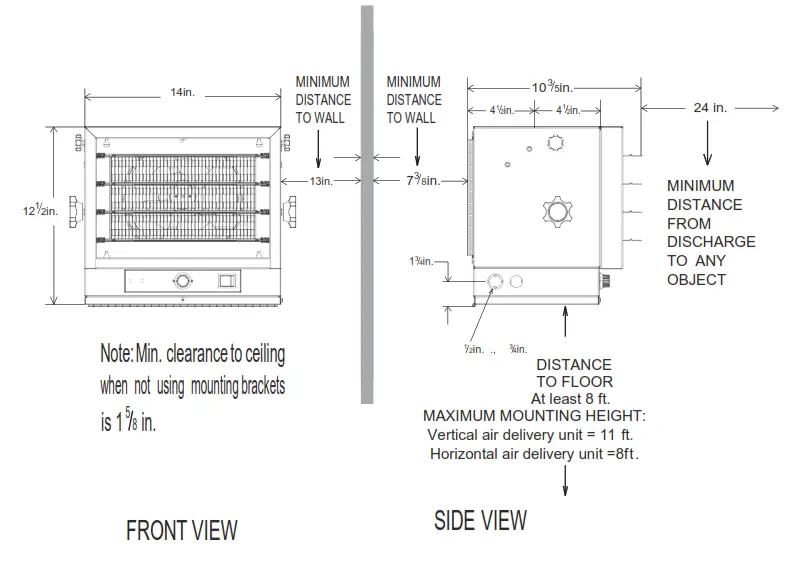 THERMO SPHERE EH-4604B Heavy-Duty Fan-Force Ceiling-Mount Heater - figure 14