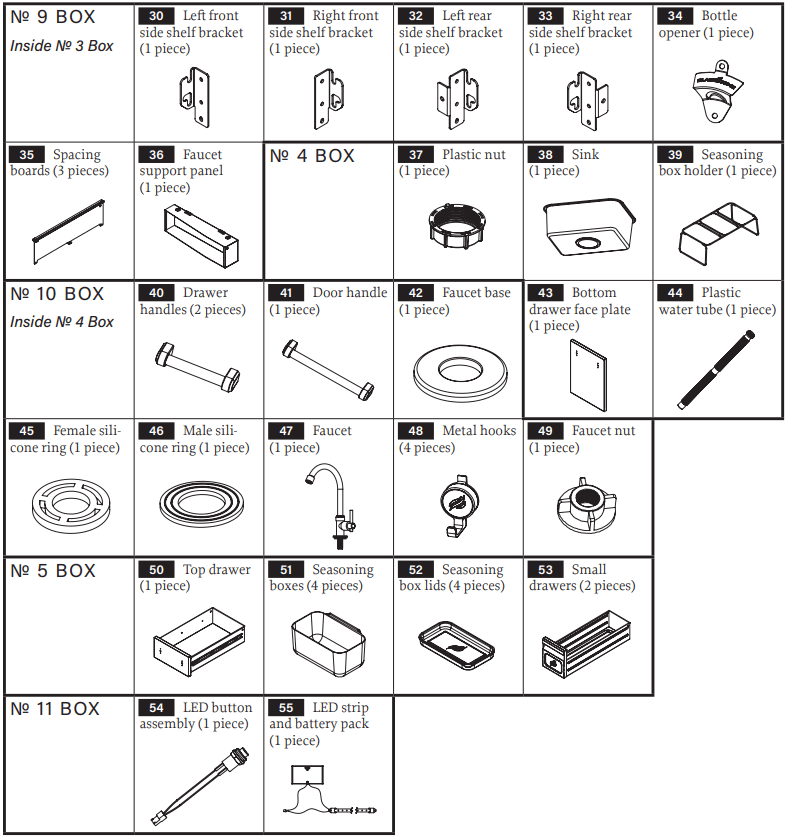 BLACKSTONE 1948 Pro Series Prep Serve and Store Car - fig 1