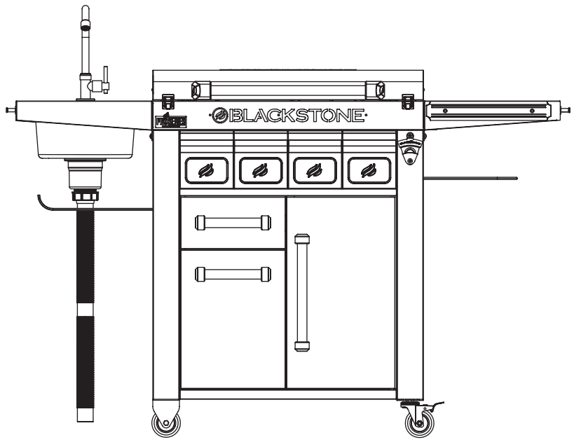 BLACKSTONE 1948 Pro Series Prep Serve and Store Cart - fig 46