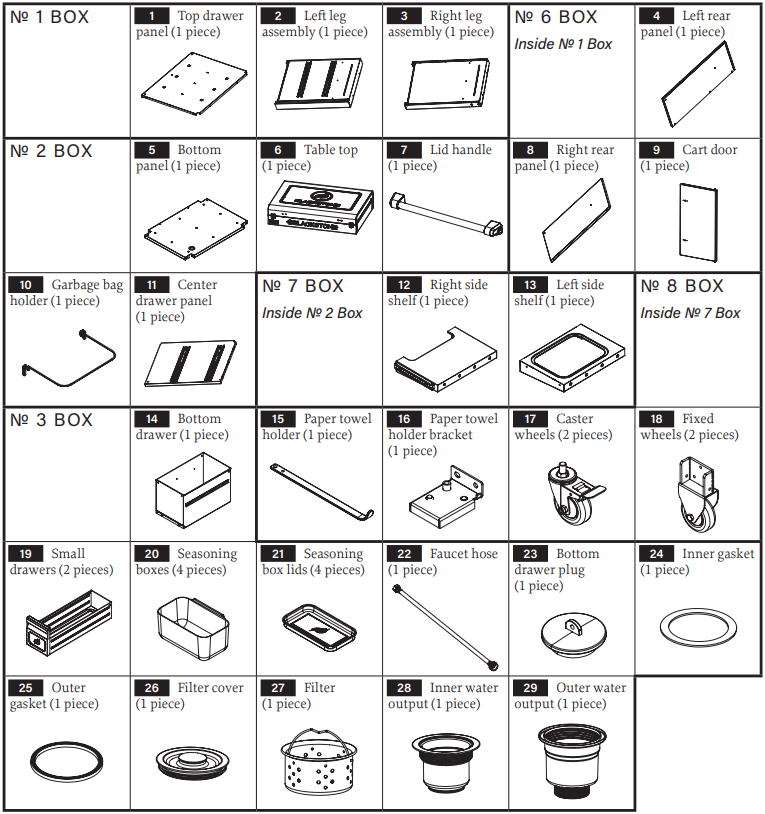 BLACKSTONE 1948 Pro Series Prep Serve and Store Cart - fig