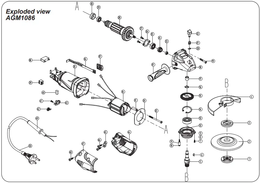 Exploded view
AGM1086