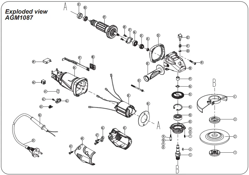 Exploded view
AGM1087