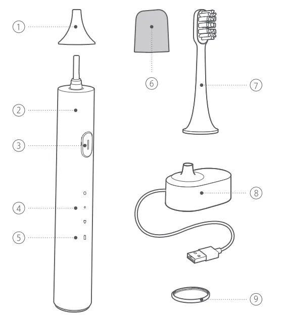 Mi Smart Electric Toothbrush T500 - overview