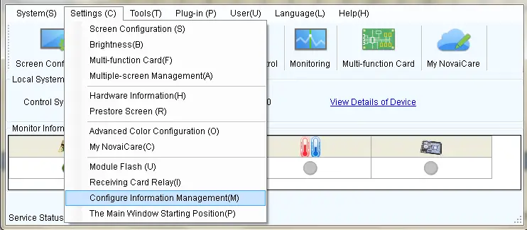 NOVASTAR VX4S LED Video Controller - Cabinet configuration