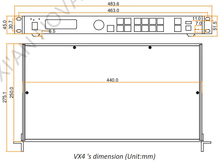 NOVASTAR VX4S LED Video Controller - Dimension
