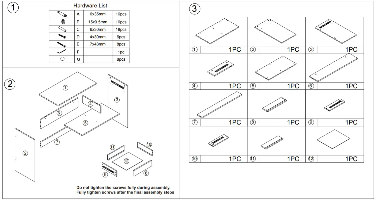 Kmart 42942481 Desk 1 Drawer Oak