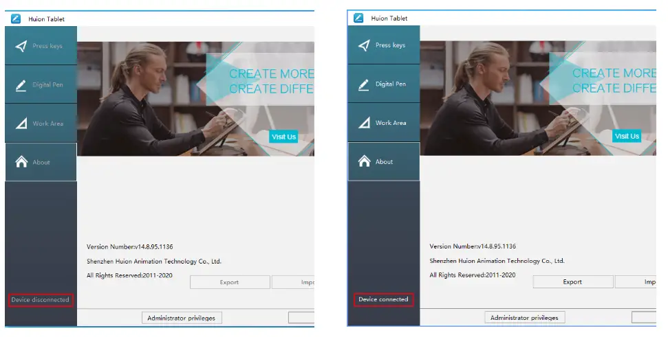 HUION GS2202 KAMVAS 22 Plus Drawing Monitor for Artists - Driver Page