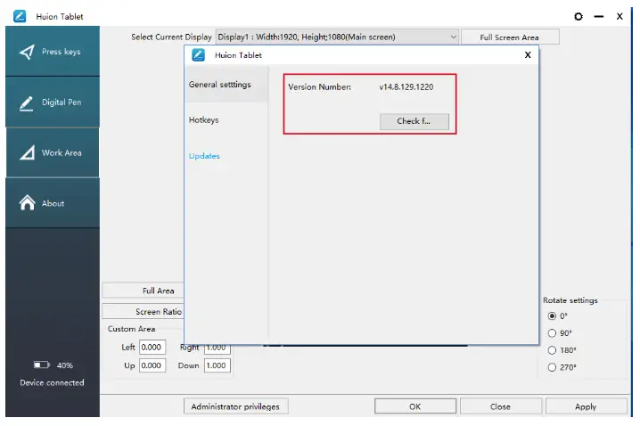 HUION GS2202 KAMVAS 22 Plus Drawing Monitor for Artists - Function Setting 7