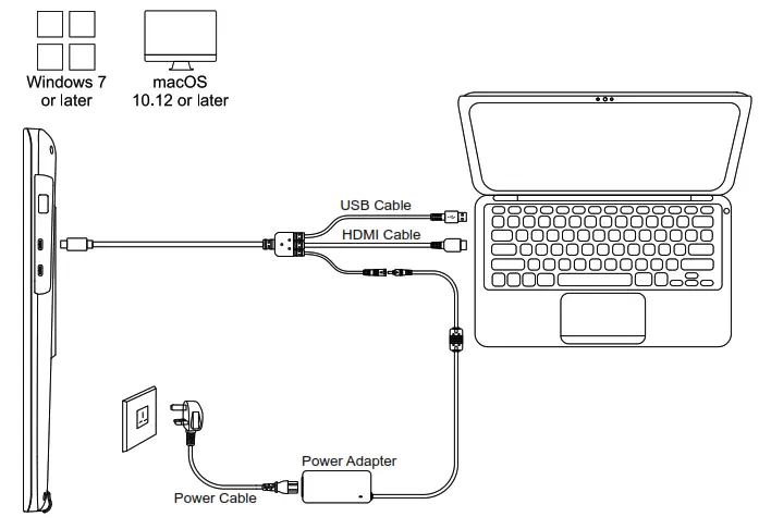 HUION GS2202 KAMVAS 22 Plus Drawing Monitor for Artists - Setting Up Display 1