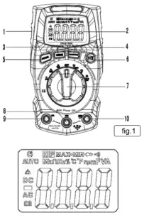 SEALEY MM104 Professional Auto-Ranging Digital -Battery cover