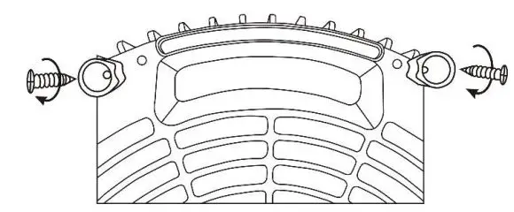 EUROM Complete Room Heater 2000 and 3000 Instruction Manual - Place the 2 supporting brackets supplied with the screws on either side of the handle