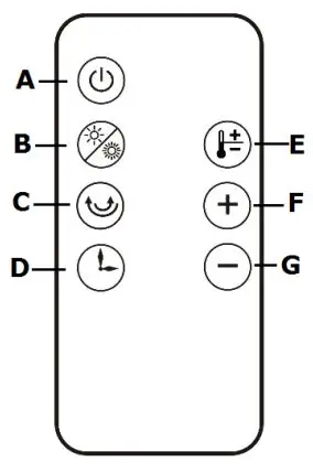 EUROM Complete Room Heater 2000 and 3000 Instruction Manual - Remote control