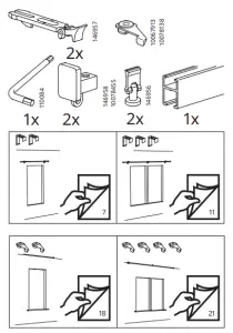 IKEA VIDGA Single Track Set 2