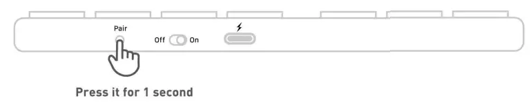 MACALLY Rechargeable Bluetooth 35 Key Numeric Keypad - PAIRING 1