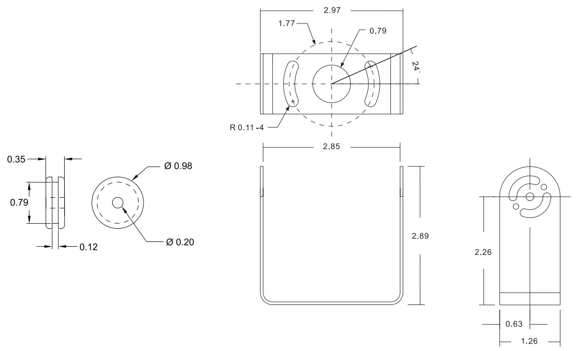 Voyager WVSXC150 Digital Wireless Observation Systems - Dimensions
