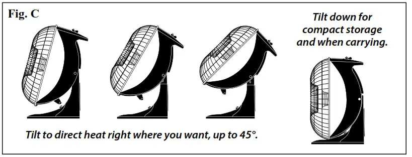 PRESTO HeatDish Plus Tilt Parabolic Electric Heater- Fig. C