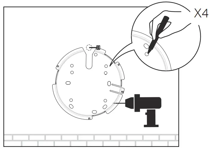tp link EAP650 Wireless Access Point - marked positions