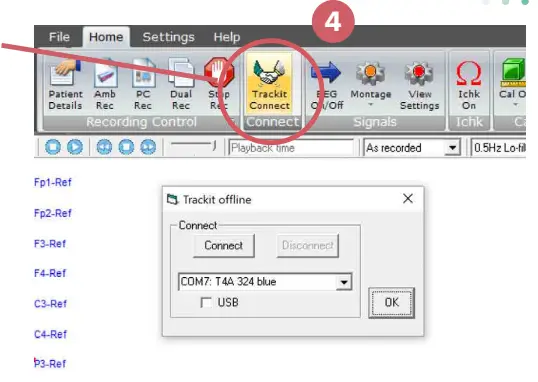 lifelines T4A Trackit Amplifier to Trackit Software 5