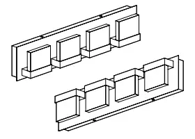 artika VAN4-FC-CH Frosted Cube 4 Integrated LED Vanity Light fig 12