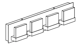 artika VAN4-FC-CH Frosted Cube 4 Integrated LED Vanity Light fig 6