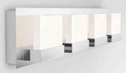 artika VAN4-FC-CH Frosted Cube 4 Integrated LED Vanity Light