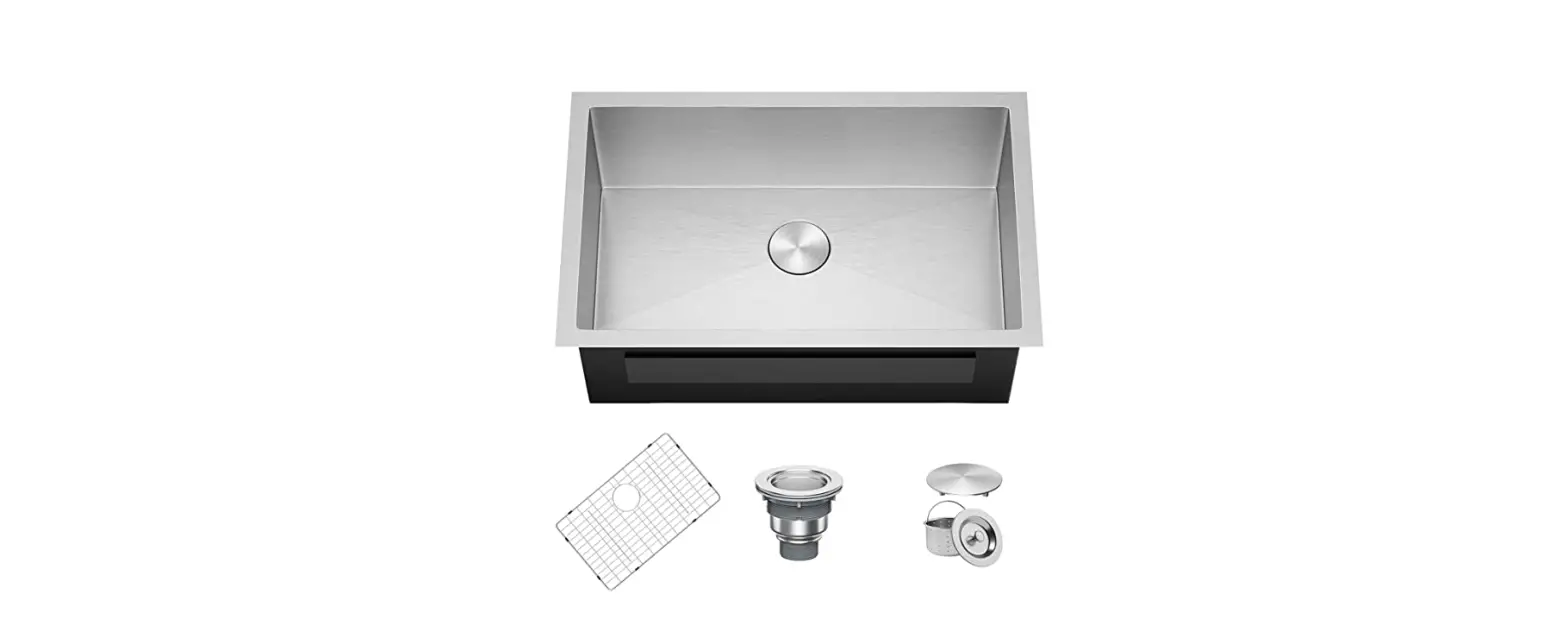Kinwell Ucacs3018a1lr0 18 Gauge Stainless Steel 30 Inch Single Bowl Undermount Workstation Kitchen Sink User Manual