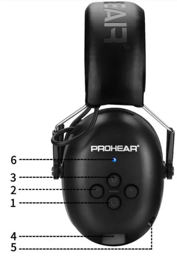 PROHEAR M037 Bluetooth Ear Muffs - Features