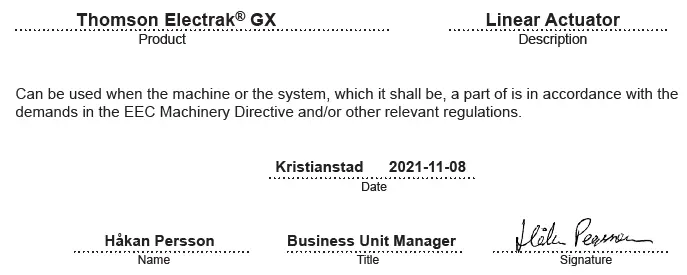 THOMSON-Electrak GX-Electric-Linear-Actuator-fig 1