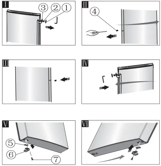 Westinghouse WFB Stainless Steel Vertical Freezer - support door