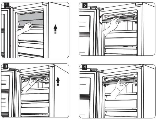 Westinghouse WFB Stainless Steel Vertical Freezer - top door1