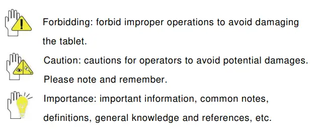 Ifit Health Fitness MP21-ARGON Icon Tablet User Guide - Directions Meanings of icons