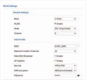SMC411-A LTE-A - WLAN Settings