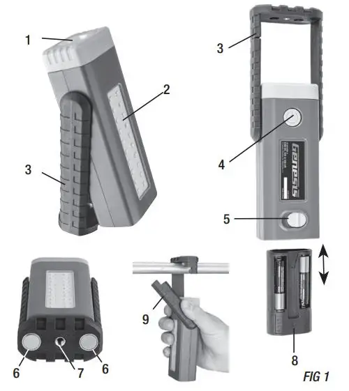 Genesis GLWL08 Pocket Work Light 1