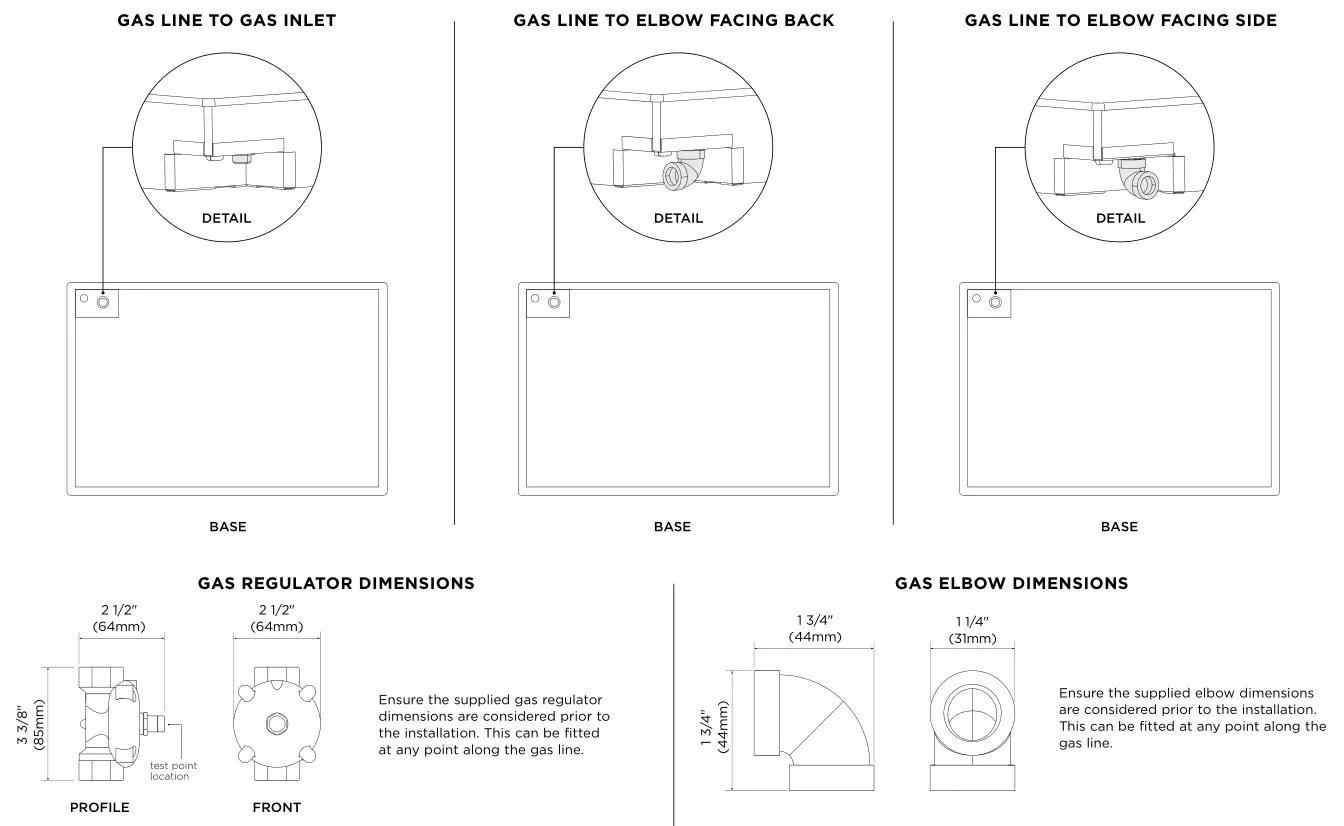 FISHER PAYKEL CDV3-365H Gas Cooktops - GAS CONNECTION CONSIDERATIONS