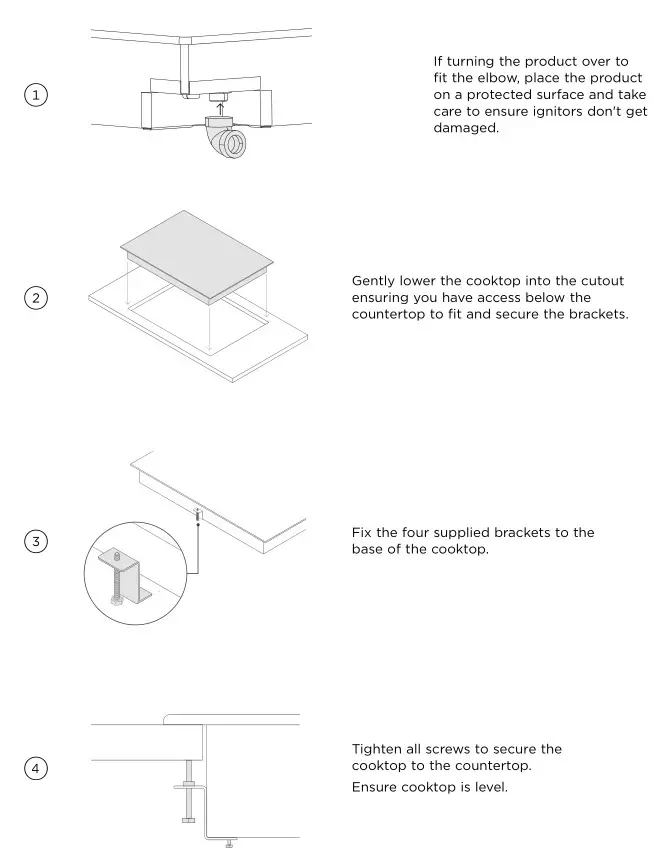 FISHER PAYKEL CDV3-365H Gas Cooktops - INSTALLATION