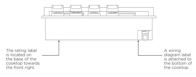 FISHER PAYKEL CDV3-365H Gas Cooktops - Observe all governing codes and ordinances when grounding