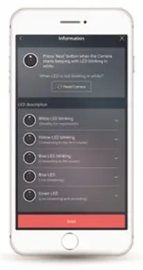 EGLOO TSC-221P Easy and Smart Security Camera - status of camera