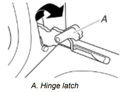 Whirlpool w11432244 Front Control Electric Freestanding Range - Hinge latch