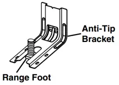 Whirlpool w11432244 Front Control Electric Freestanding Range - anti tip bracket