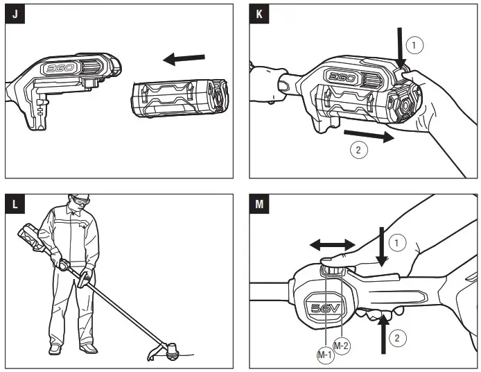 EGO ST1300E 56 Volt Lithium-Ion Cordless Line Trimmer - overview 4