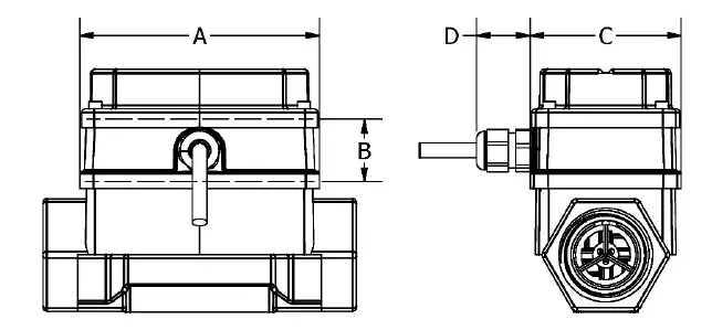 FLOMEC 4-20mA Module G2 1 Inch Stainless Steel Flowmeter-2