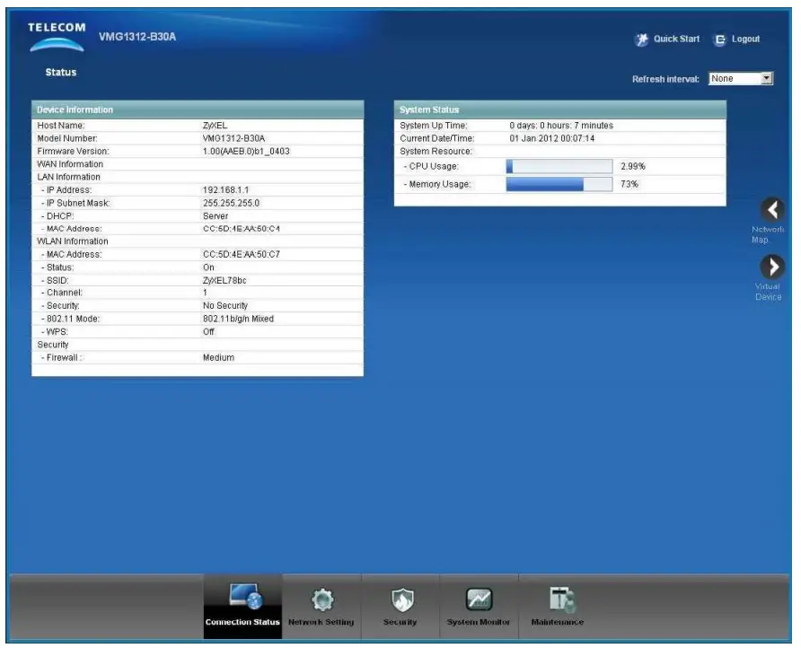 ZyXEL VMG1312 B10A Wireless N VDSL2 4 Ports Gateway with USB-fig8