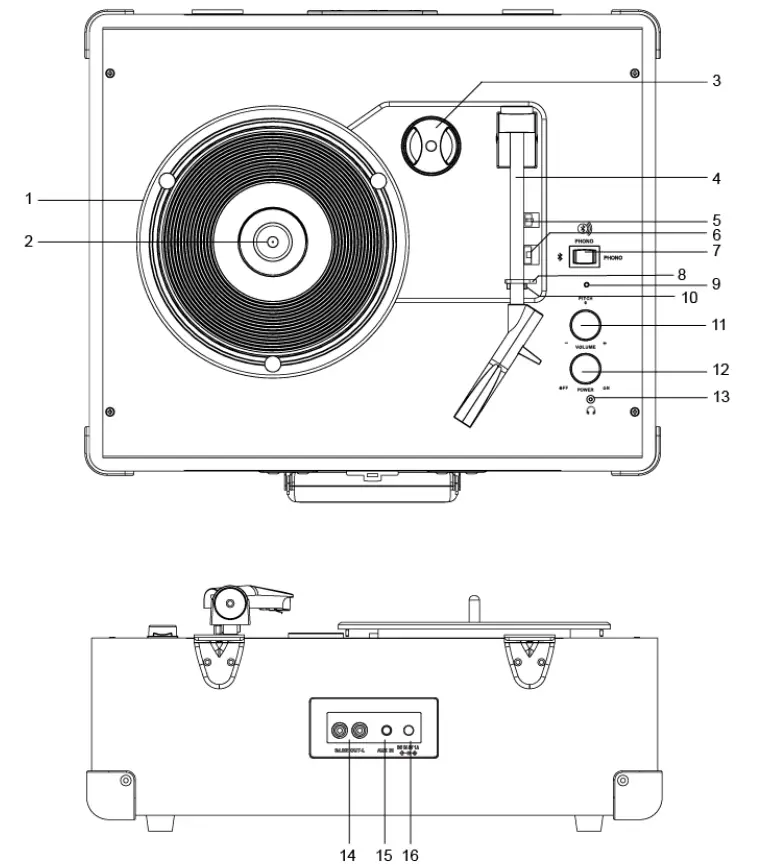 CROSLEY CR6253B Anthology Turntable-fig1